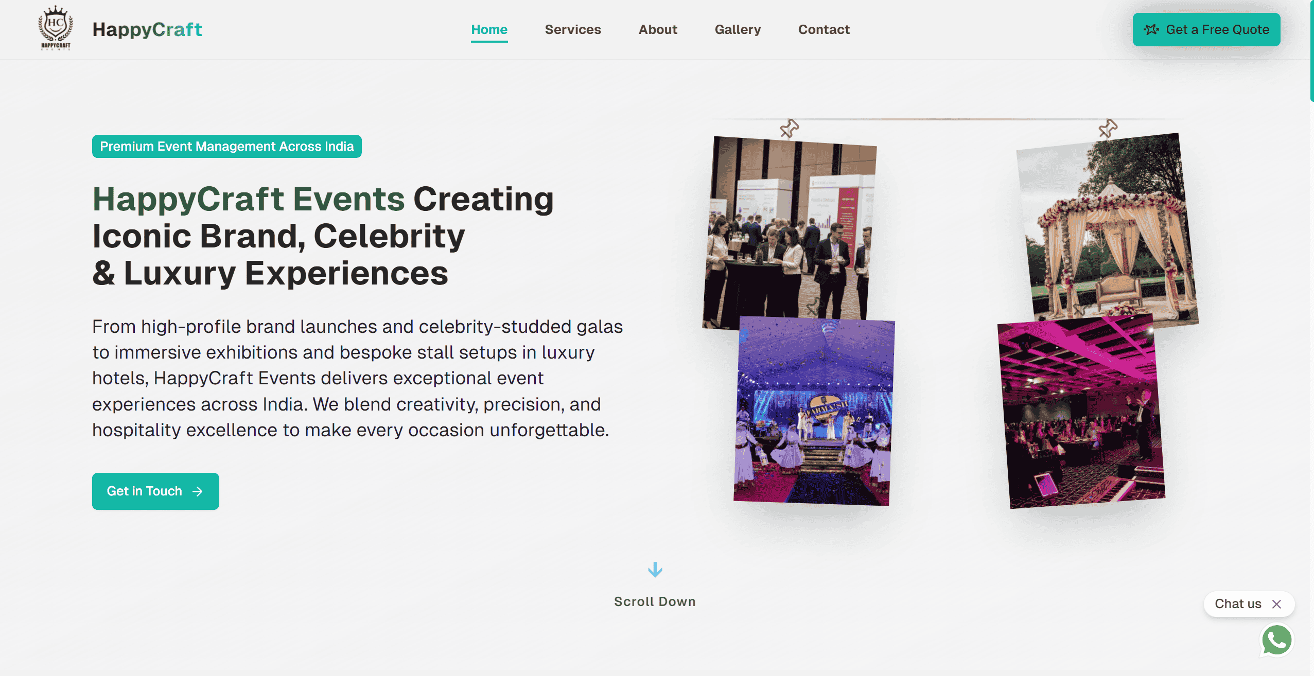 HappyCraft Event LLP – Premium Event Management Website