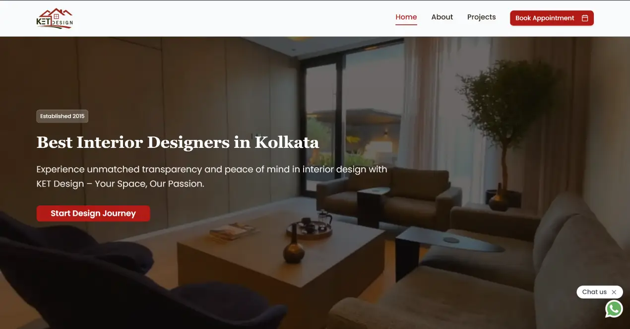  KET Design – Interior Design Studio Website