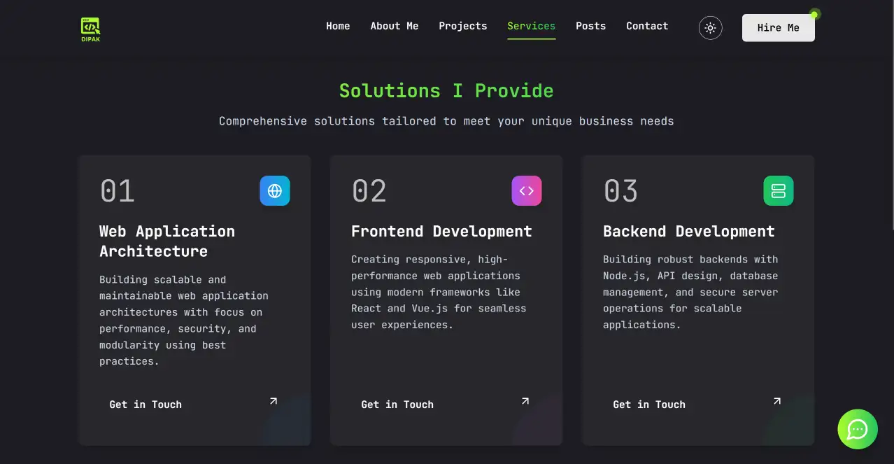 Personal Developer Portfolio thumbnail 3