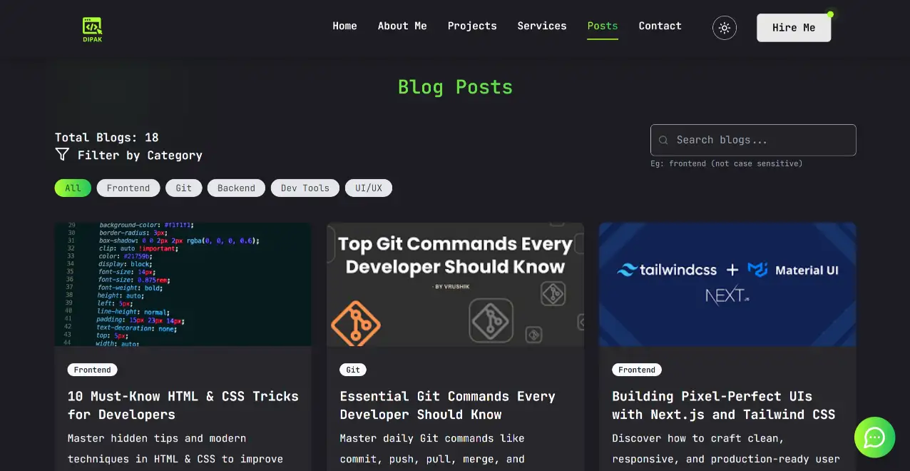 Personal Developer Portfolio thumbnail 4